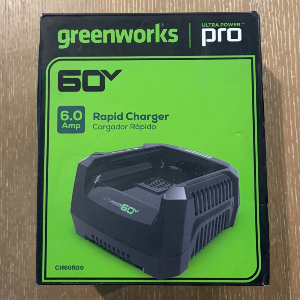 Greenworks Pro 60V 6.0 Amp Rapid Charger CH60R00 Battery Charger NIB